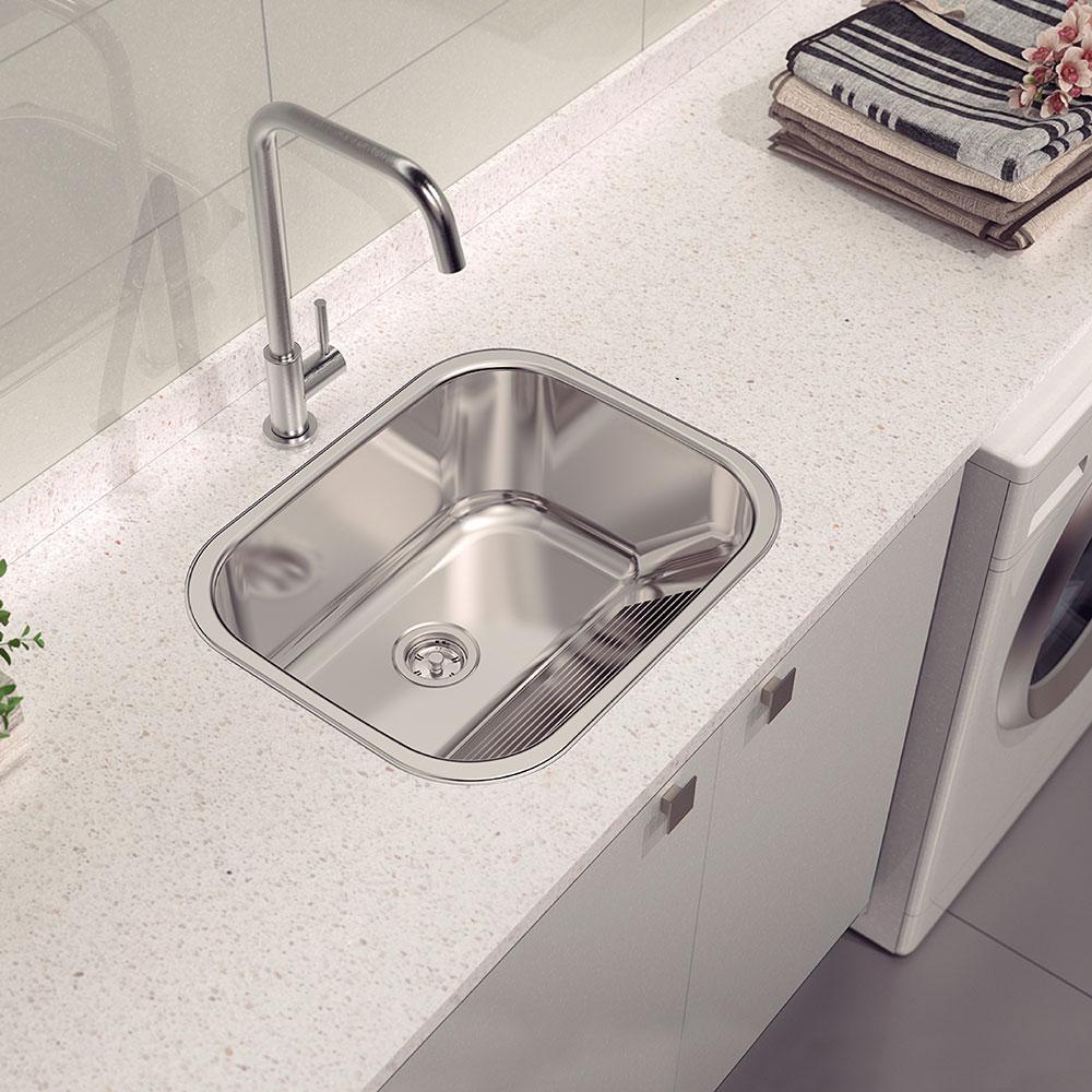Tanque de Encaixe Para Embutir Hera 34l em Aço Inox Polido 50x40 - Tramontina 94400407