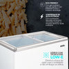 Freezer Horizontal Expositor 320 Litros Dupla Ação -18ºC a +10ºC Eco Gelo Tampa de Vidro EEH400XX 127V - EOS