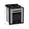 Fogão de Embutir 4 Bocas Gaudi Prisma Vitreo BL Inox Gás GLP Forno GDPMV450 - Venax 25373