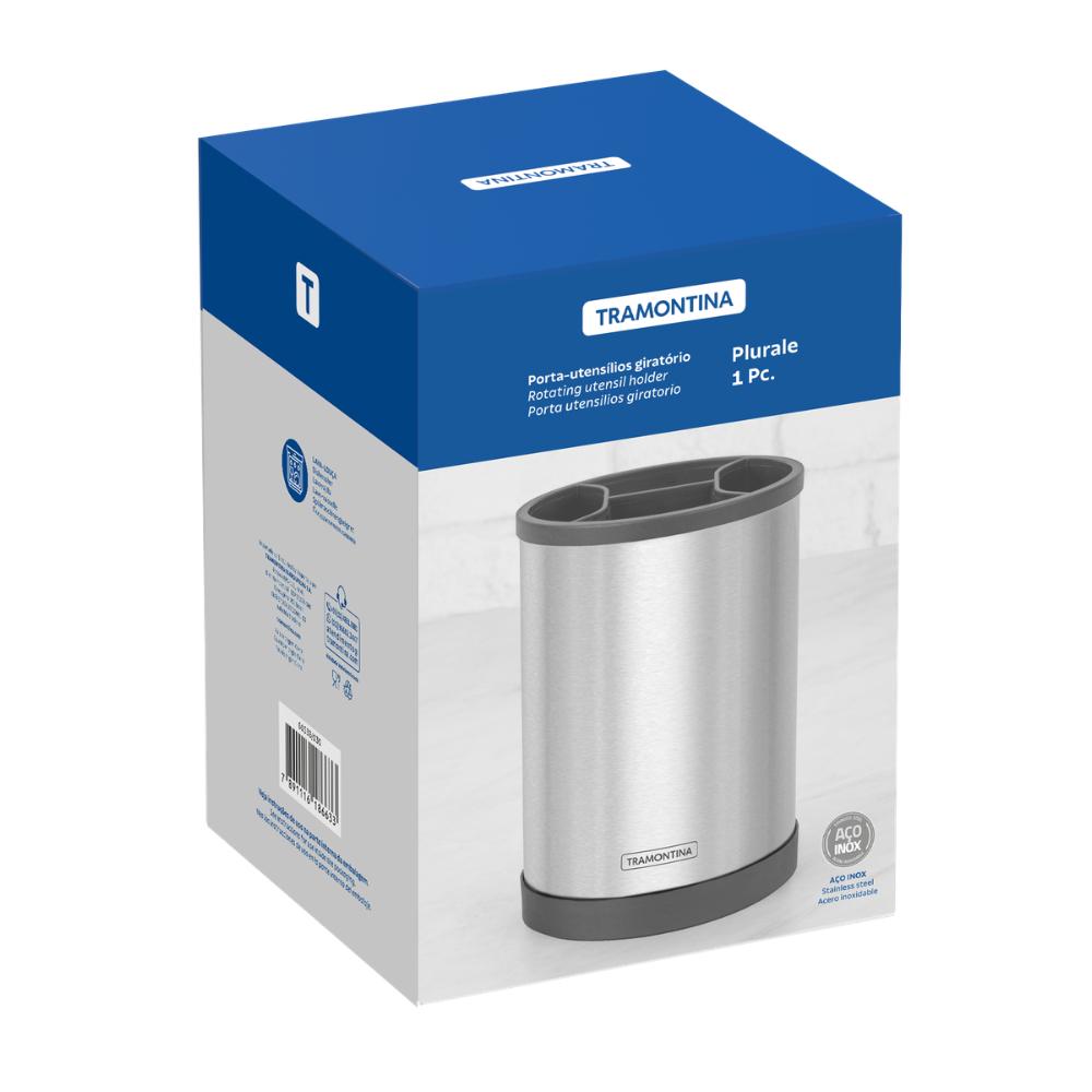 Porta Utensílios Giratório Plurale em Aço Inox - Tramontina 61538130