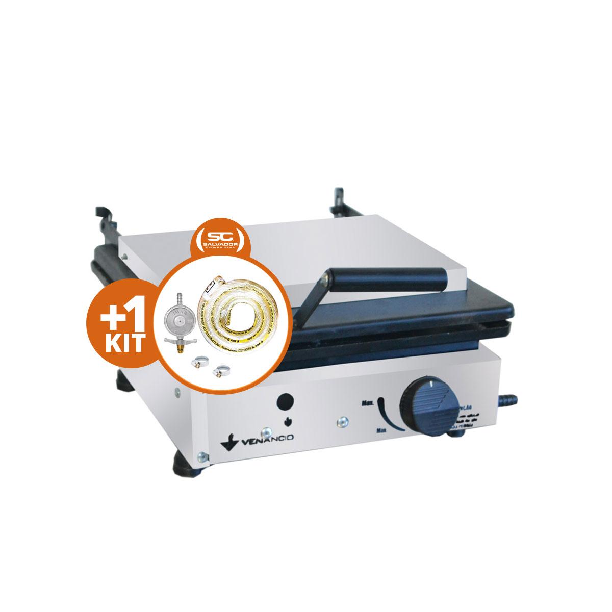 Kit - Prensa Sanduicheira Gaveta Gás P30sg + Kit Gás - Venâncio