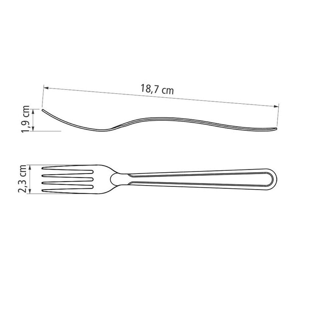 KIT - Jogo de Faca e Garfo Buzios 24 Peças em Aço Inox IBAG - Tramontina