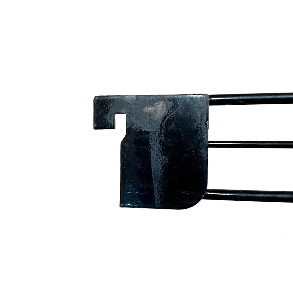 Kit - 4 Aparadores Aramados Em U Para Organização De Gôndola 30x91 Preto - SA Gôndolas