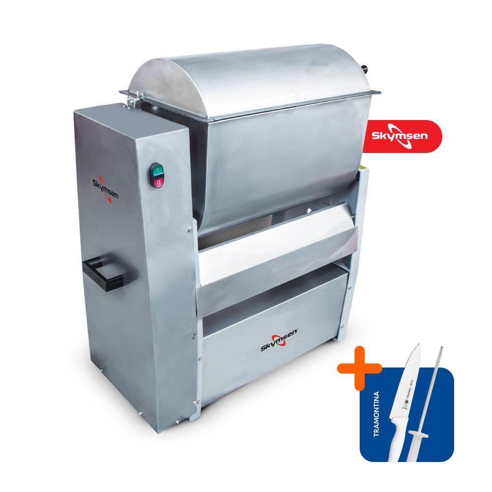 Misturador 50kg Para Carne Com Tampa MMS50I N 220V Skymsen + Faca + Chaira