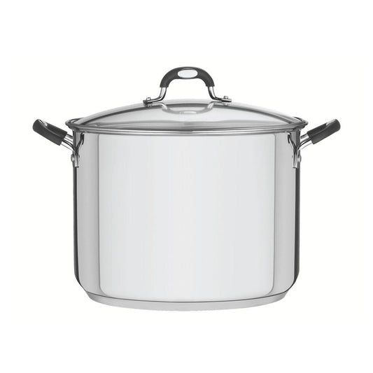 Caldeirão Astro Silicone em Aço Inox Fundo Triplo Tampa de Vidro 30 cm 15,2 l - Tramontina 62125300