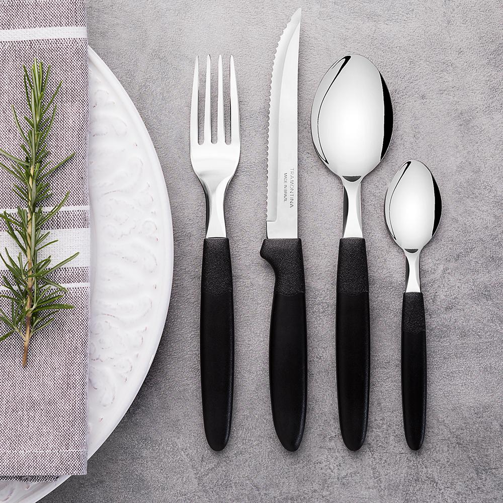 Caçarola Turim Alumínio Chumbo Antiaderente 2,8L + Faqueiro Ipanema 24pc + Wok Loreto 3,6L