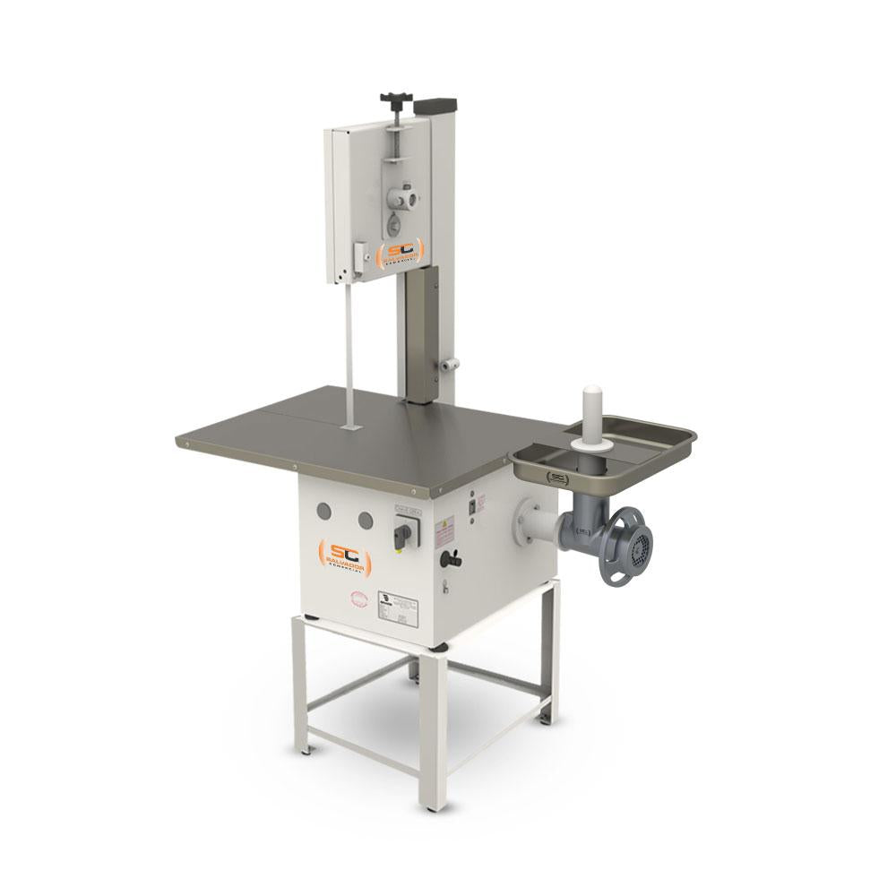 Serra Fita Profissional Para Açougue De Mesa Com Mancal BSFM1780 Bivolt + Mesa + Kit Moedor Bocal 9 - Braesi