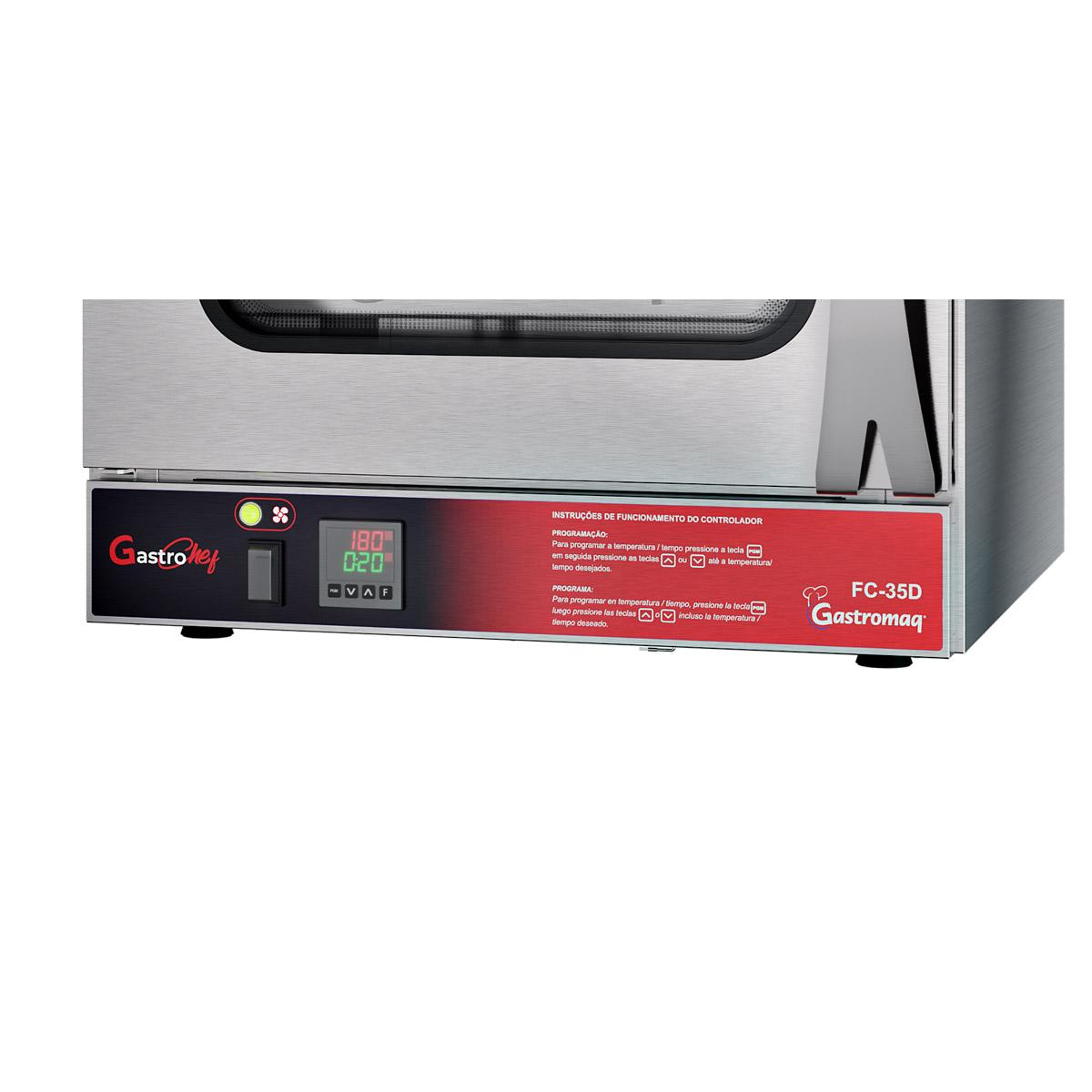 Forno Turbo Convector Cocção Inox Monofásico 220v Digital FC35 D - Gastromaq