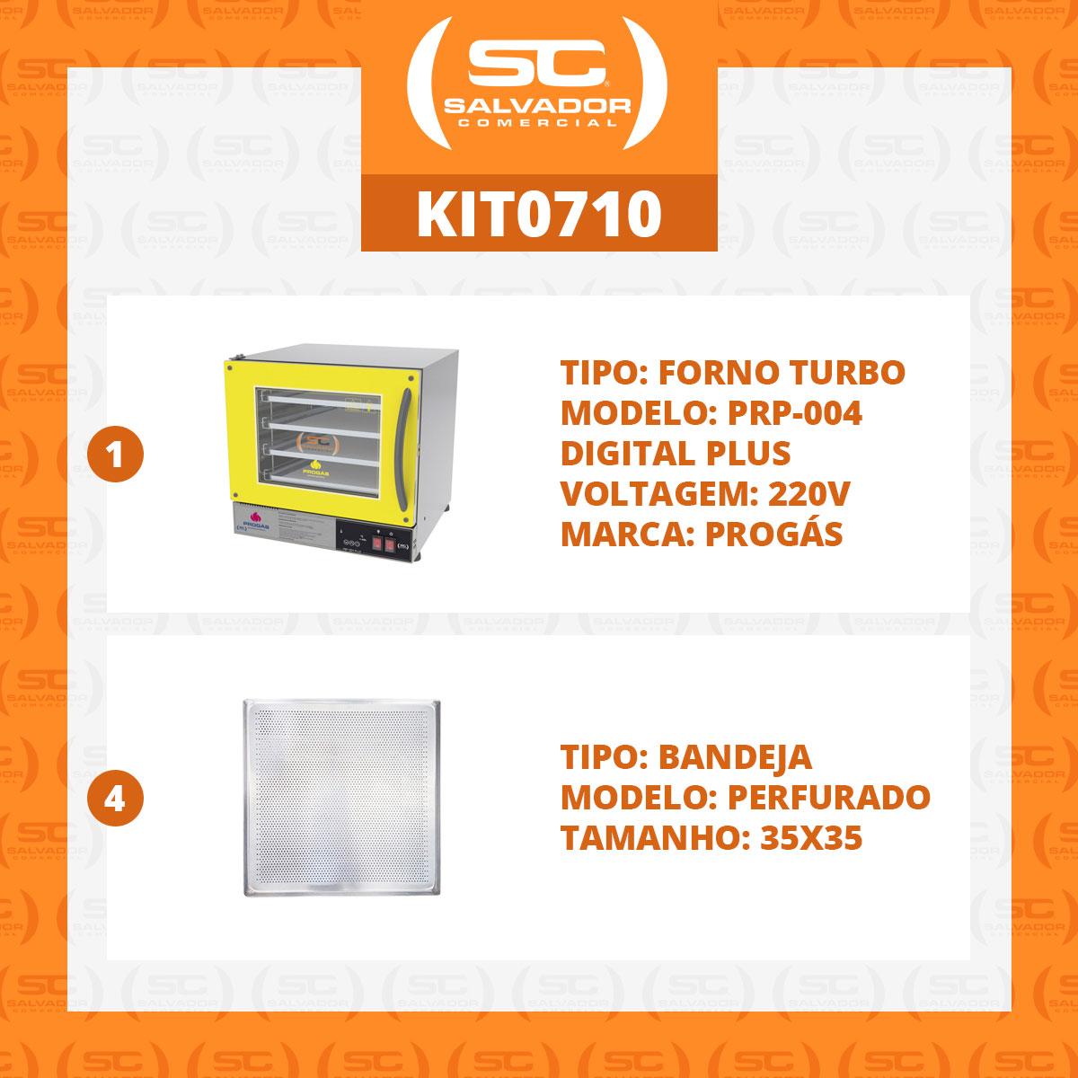 Kit - Forno Turbo Prp-004 Plus Digital 220v Amarelo + 4 Assadeiras - Progás
