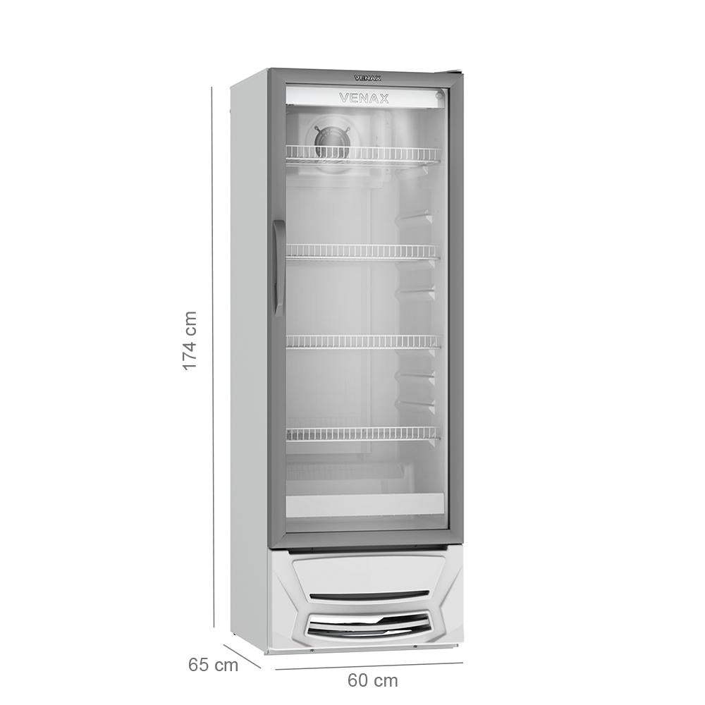 Expositora de Bebidas Branco 300L Regulável de 0ºC a +5ºC Led VV 300 127V - Venax 7150