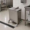 Lixeira 75 Litros Aço Inox 430 Com Rodízios e Cantos Arredondados - Imeca 7494