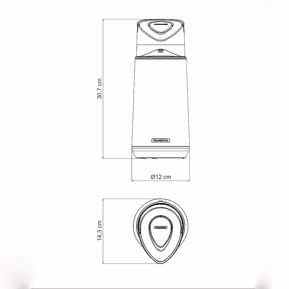 Garrafa Térmica Em Aço Inox Exata Com Ampola de Aço 1,4l Chá Chimarrão - Tramontina 61642140