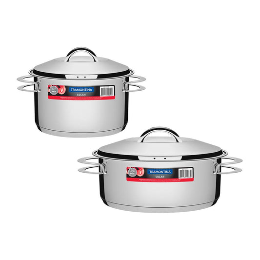 Kit Jogo de Panelas Solar 2 Pçs Inox Pit 2, 3 - Tramontina