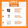 Kit - Forno Turbo Prp-004 Plus Digital 220v Preto + Bancada Mes-004 + 8 Assadeiras - Progás