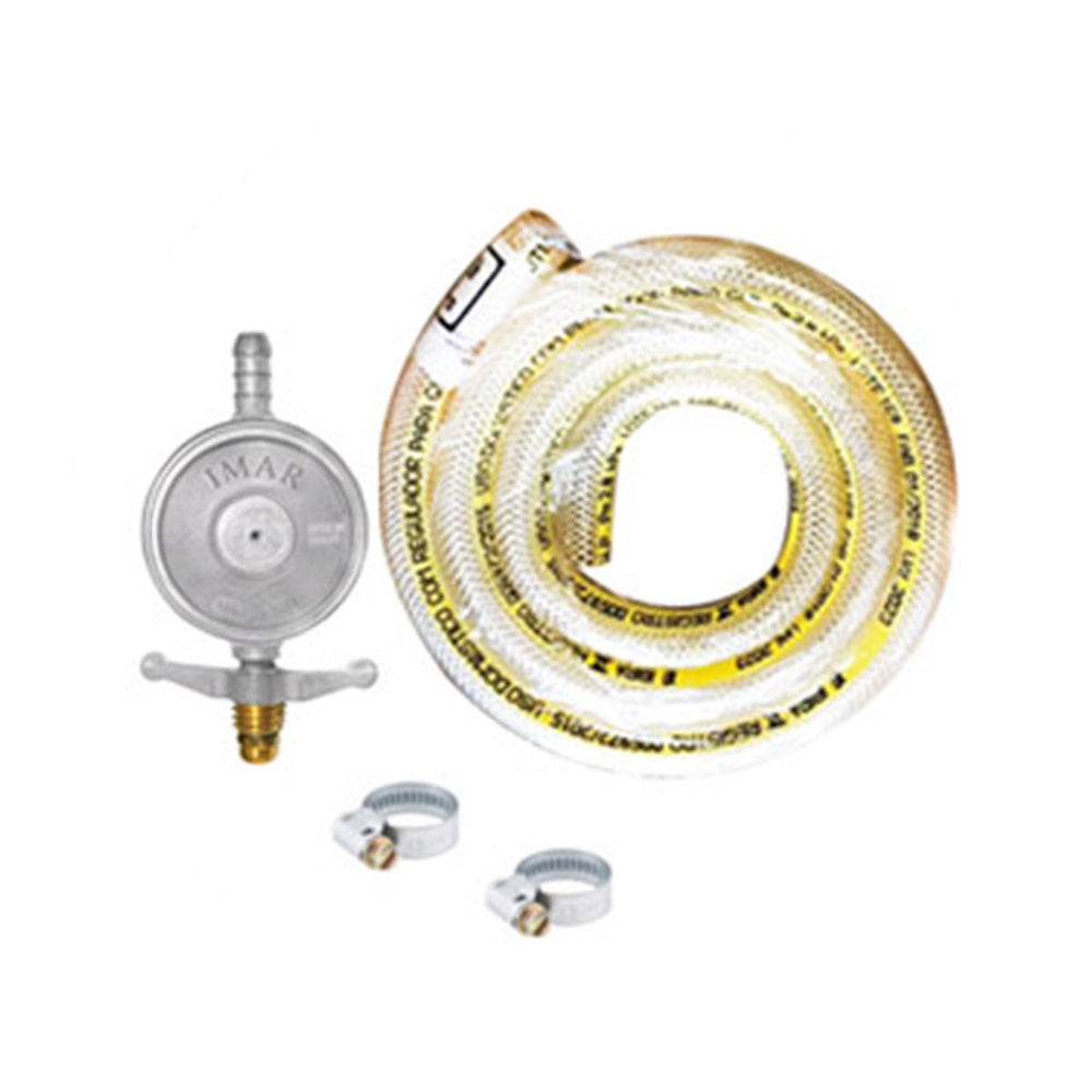 Kit Registro de Gás Bp 4 Peças 1kg Completo Válvula, Mangueira 1,25m e 2 Abraçadeiras - Imar