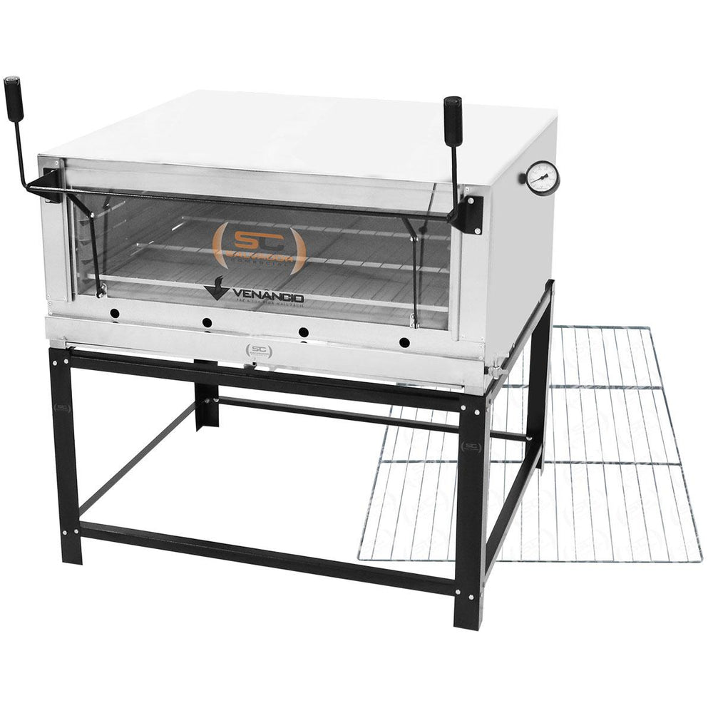 Kit Forno De Lastro a Gás Refratário Roma Inox FIRI110 + Grade Extra + Kit Gás 2kg