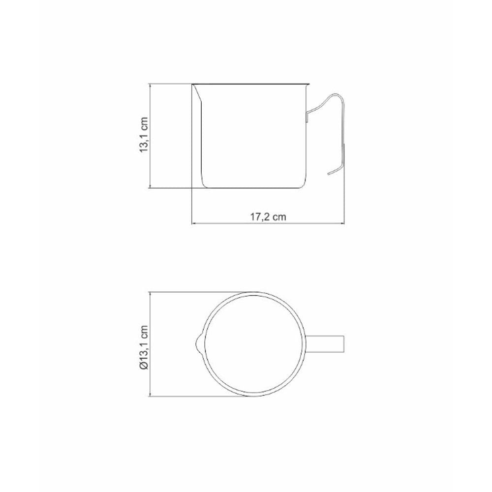 Fervedor Leiteira Allegra Aço Inox 12 Cm 1,4l - Tramontina 62664121