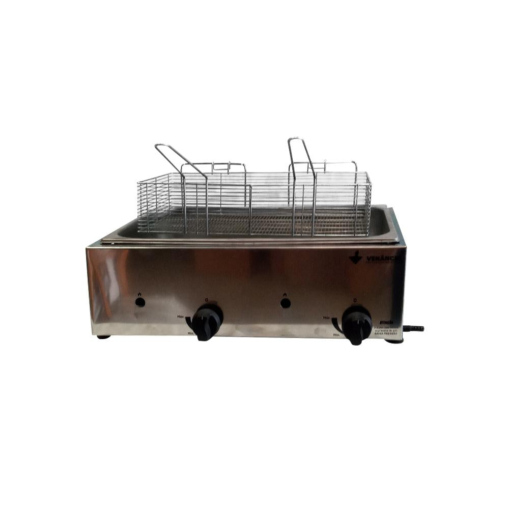 Fritadeira Profissional a Gás 10 Litros Tacho 1 Cuba Óleo SFG 111 - Venâncio