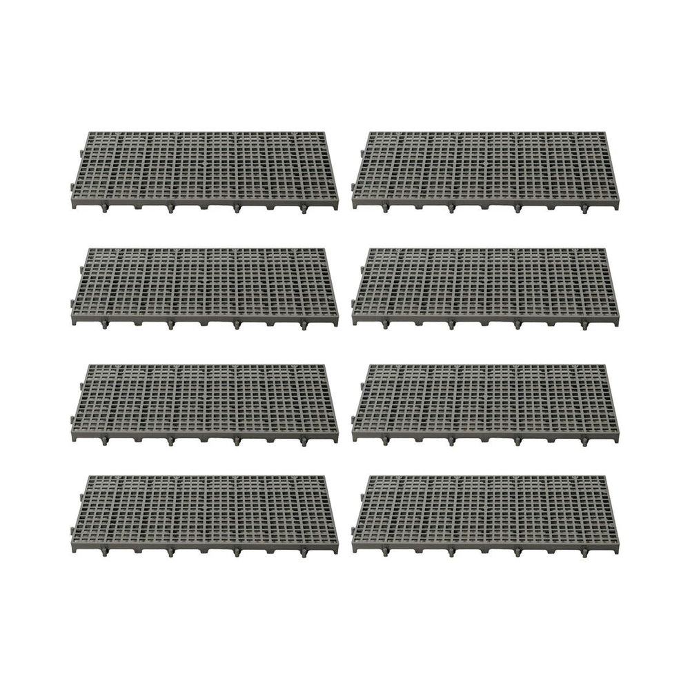 Conjunto Estrado Piso Plástico 8 Unidades 25x50 Preto -  Della Plast