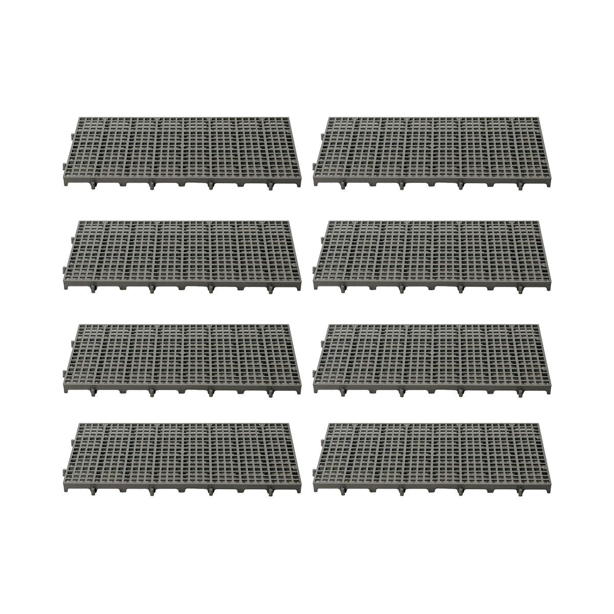 Kit Estrado Piso Plástico Preto 8 Un (1m²) 25x50cm Para Açougues -  Della Plast