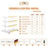 Gôndola Prateleira 5 Níveis 40x30 New Plus 1,70 Central Inicial Pe Azul - Sa Gôndolas