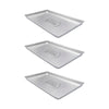 Kit - 3 Formas Assadeiras Lisa Estampada 0,6mm Pão Doce Alumínio 58 X 70 X 3,5 - Imeca