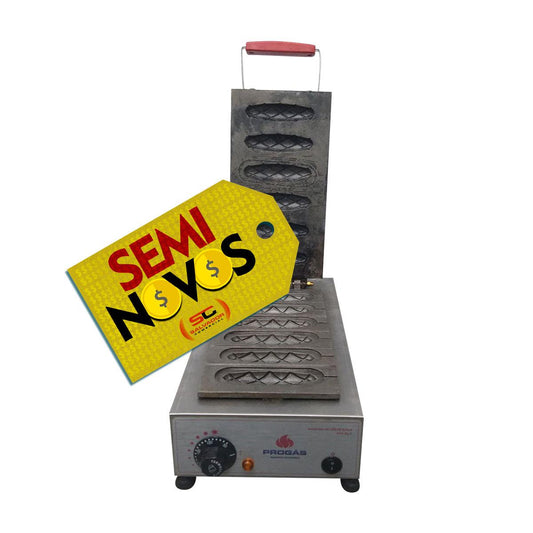 Semi - Prensa Elétrica de Crepes Suíço 06 Cavidades Prk-06 Style 127v - Progas