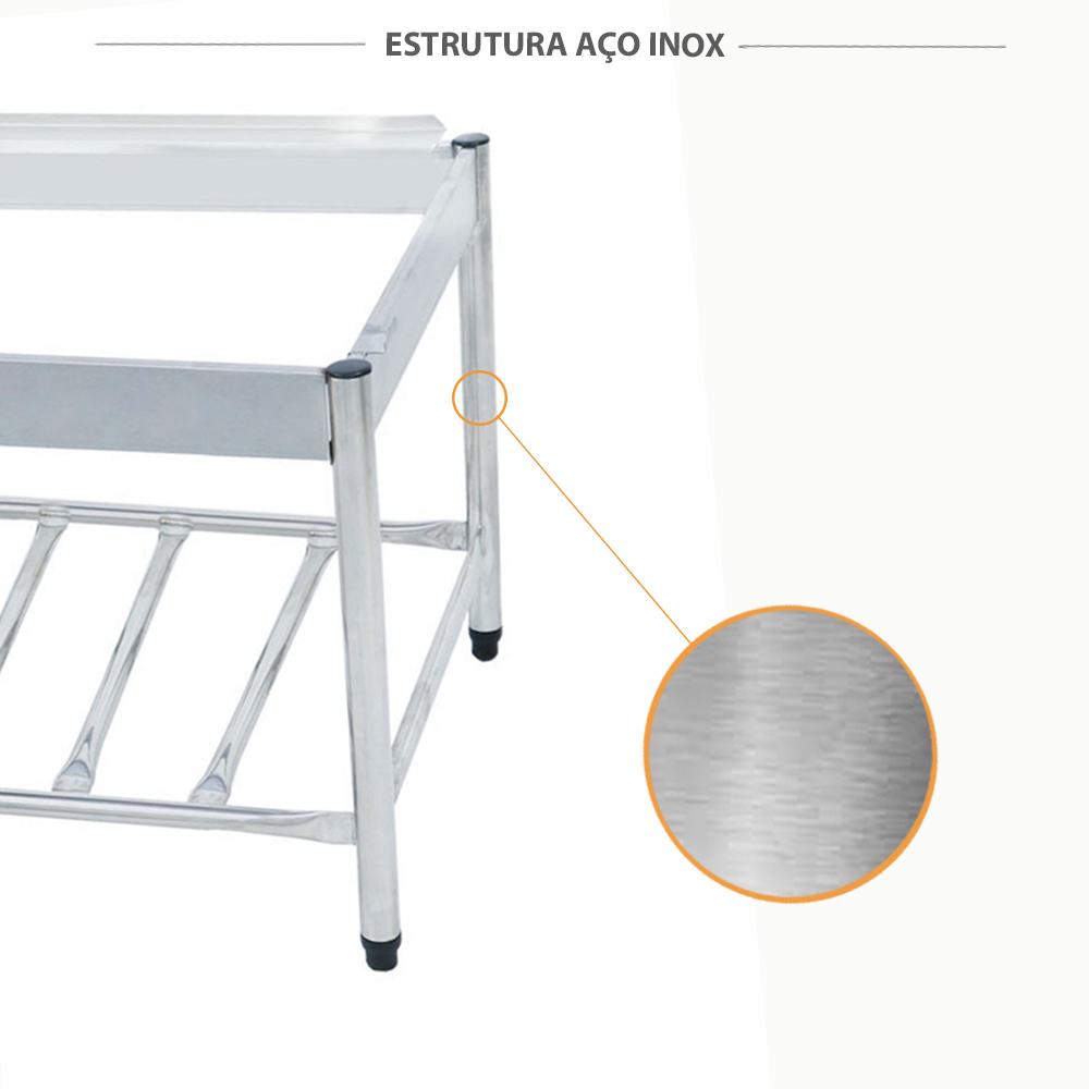 Cavalete de Apoio Inox Chapa Char Broiler Americana Cg90 Cgg90 Mod Cecgp90 - Venâncio