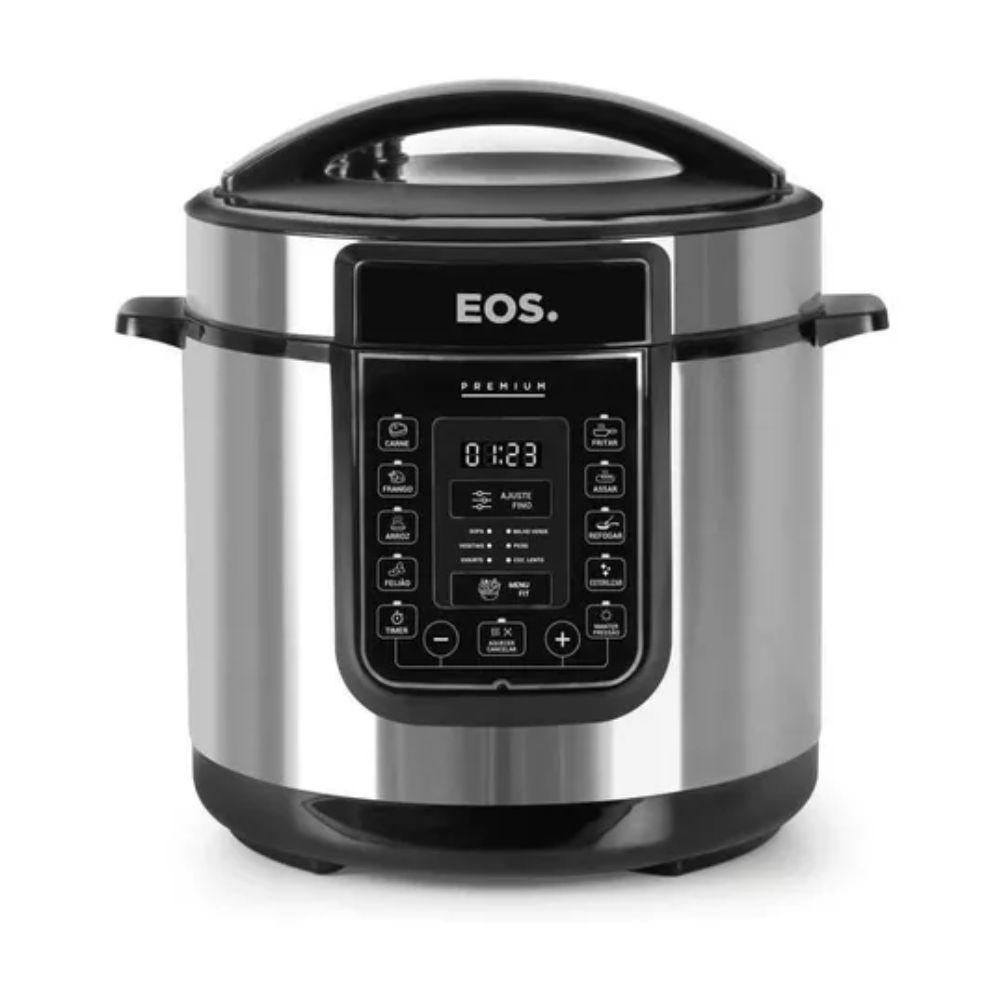 Kit Panela Elétrica De Pressão Multiuso 6 Litros Inox 220V EOS + Concha Tramontina
