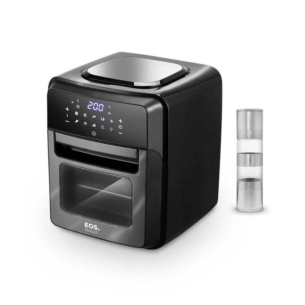 Kit Air Fryer Fritadeira Sem Óleo Toutch EAF12T 220V EOS + Moedor Sal e Pimenta Duplo Tramontina