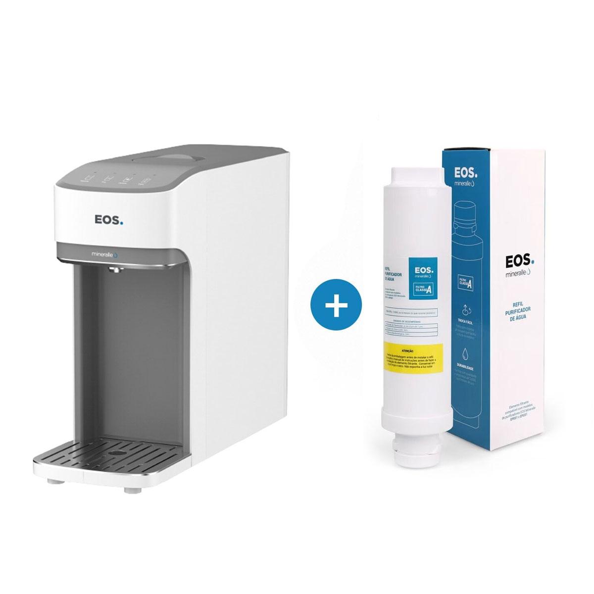Bebedouro Purificador de Água Mineralle Slim Touch Eletrônico Branco Epe08b Bivolt - Eos B209330