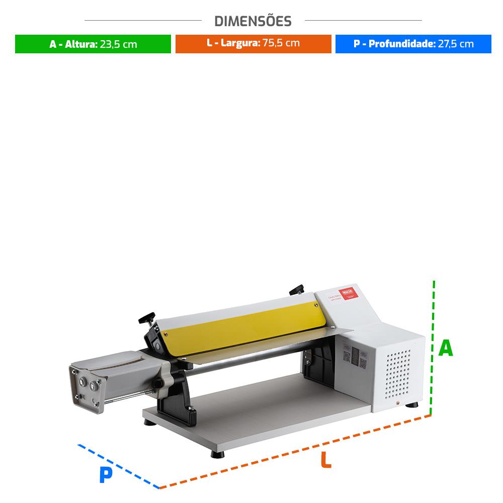 Cilindro Laminador Elétrico Profissional 40cm Branco Com Cortador Talharim 1/3 CV Bivolt - Malta 3107017