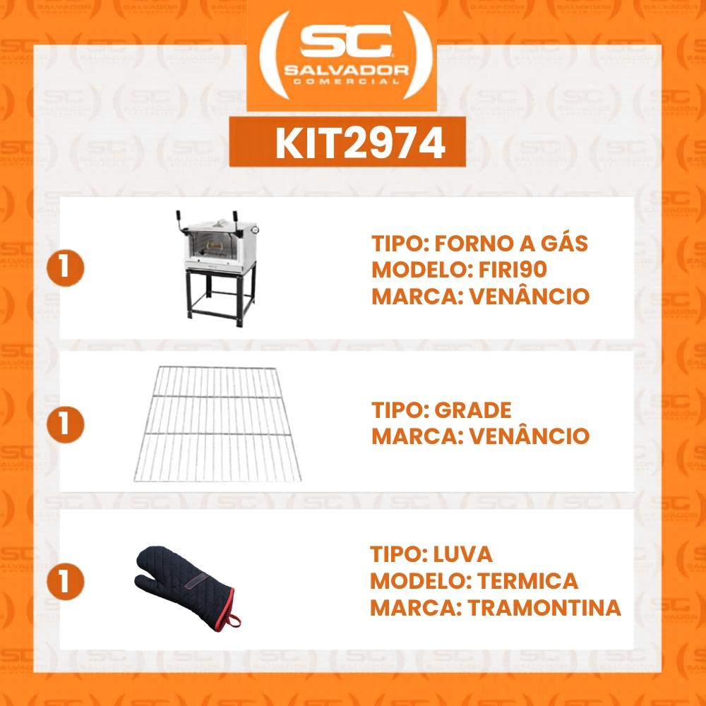 Forno Gás Industrial Pedra Refratária Roma Inox 90 Firi90 + 1 Grade Extra + Luva Térmica - Venâncio