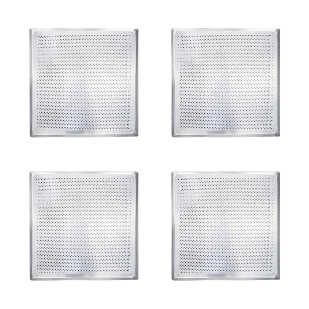 Kit - 4 Assadeiras Forma Bandeja Estampada Alumínio 35cm X 35cm PRP-004 FC4EMV - Imeca