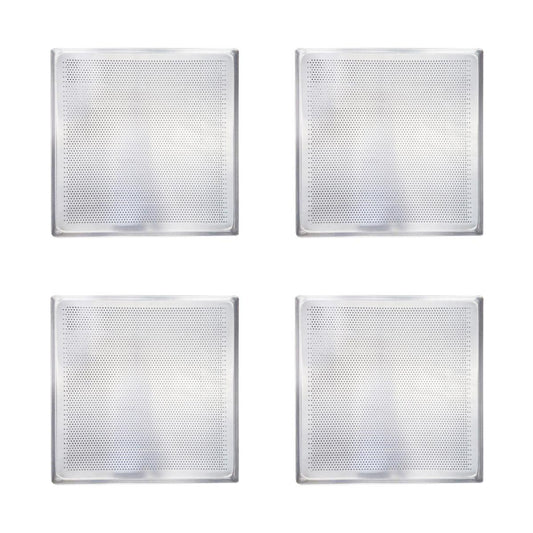 Kit - 4 Assadeiras Forma Bandeja Estampada Alumínio 35cm X 35cm PRP-004 FC4EMV - Imeca