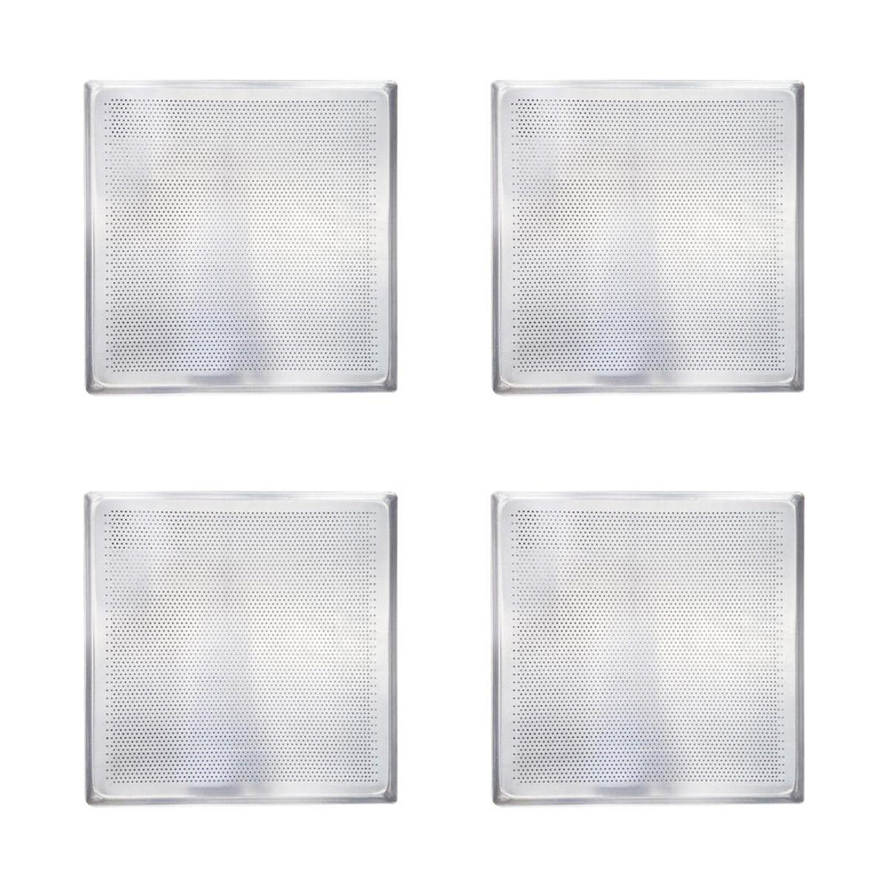 Kit - 4 Assadeiras Forma Bandeja Estampada Alumínio 35cm X 35cm PRP-004 FC4EMV - Imeca