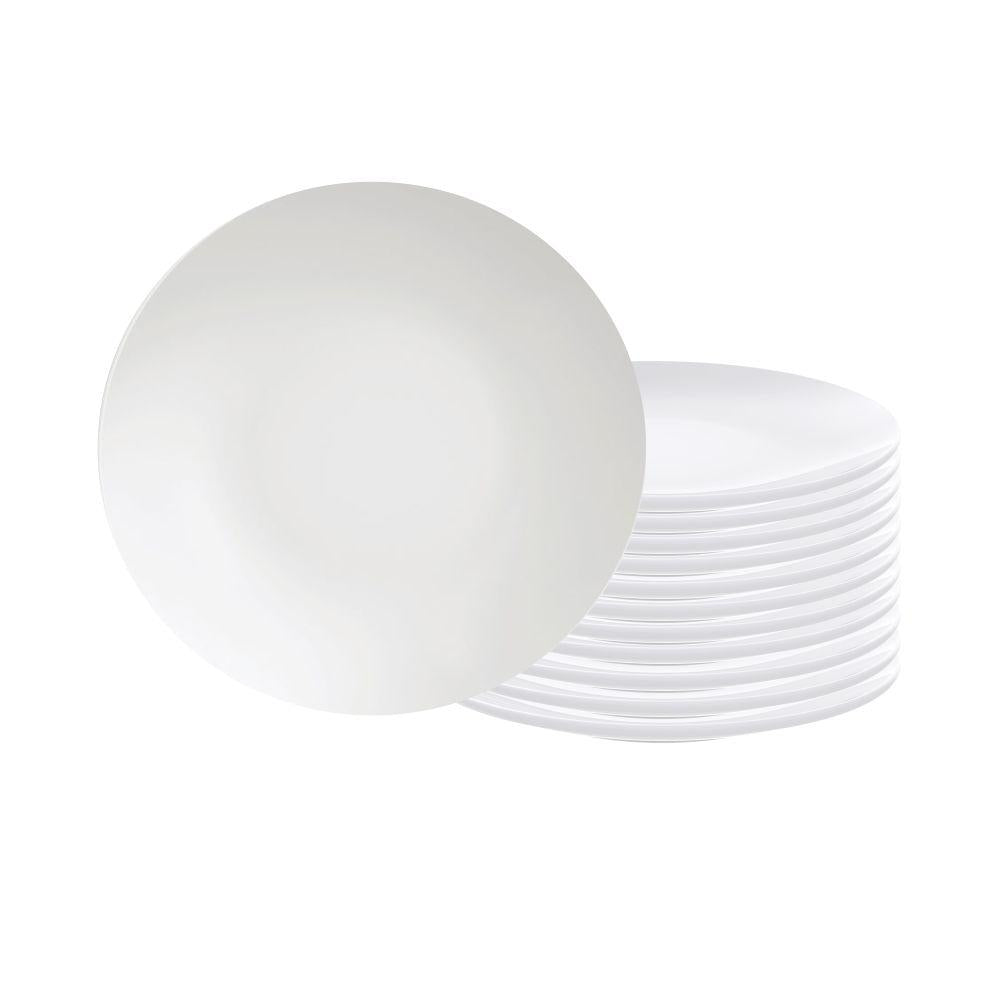 Conjunto de Pratos Sobremesa Leonora 12 Peças em Porcelana Branca 19 cm - Tramontina 96010206