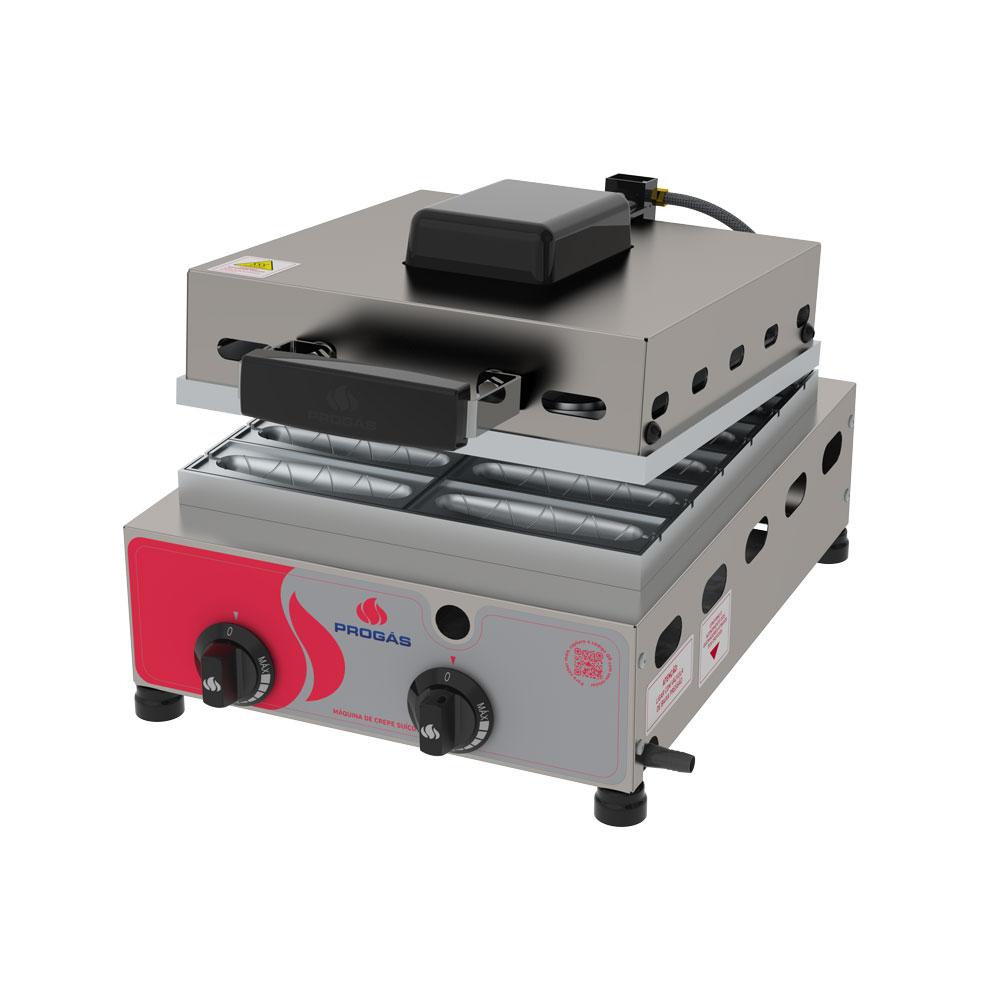 Maquina De Crepe a Gás Prensa Crepes Suíço 12 Cavidades PRK-120G- Progás P45272