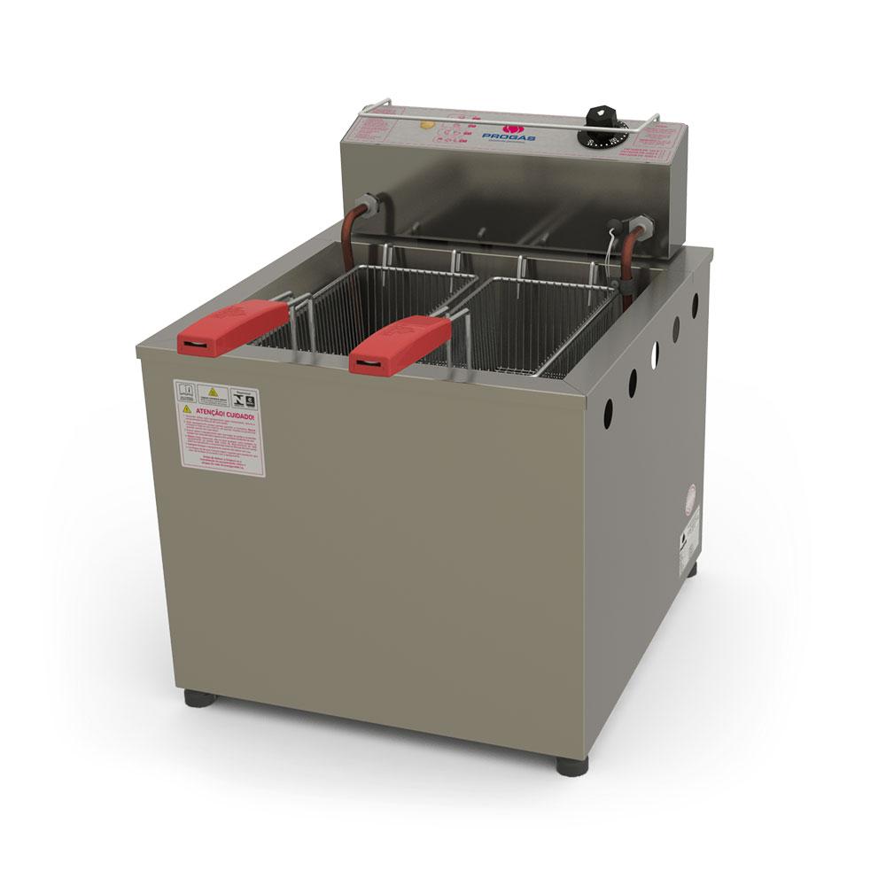 Fritador Industrial 3500W Elétrico Pr-100e Água e Óleo 13L Progás 220V e Cortador de Legumes
