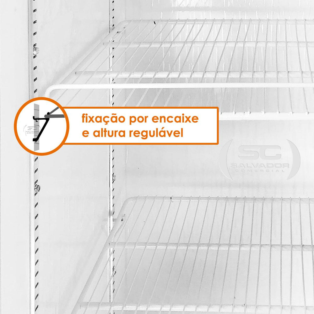 Refrigerador Visa Expositor Branco 400L Porta De Vidro -5,5ºC; -2,5ºC; +2ºC VCC400V - Refrimate