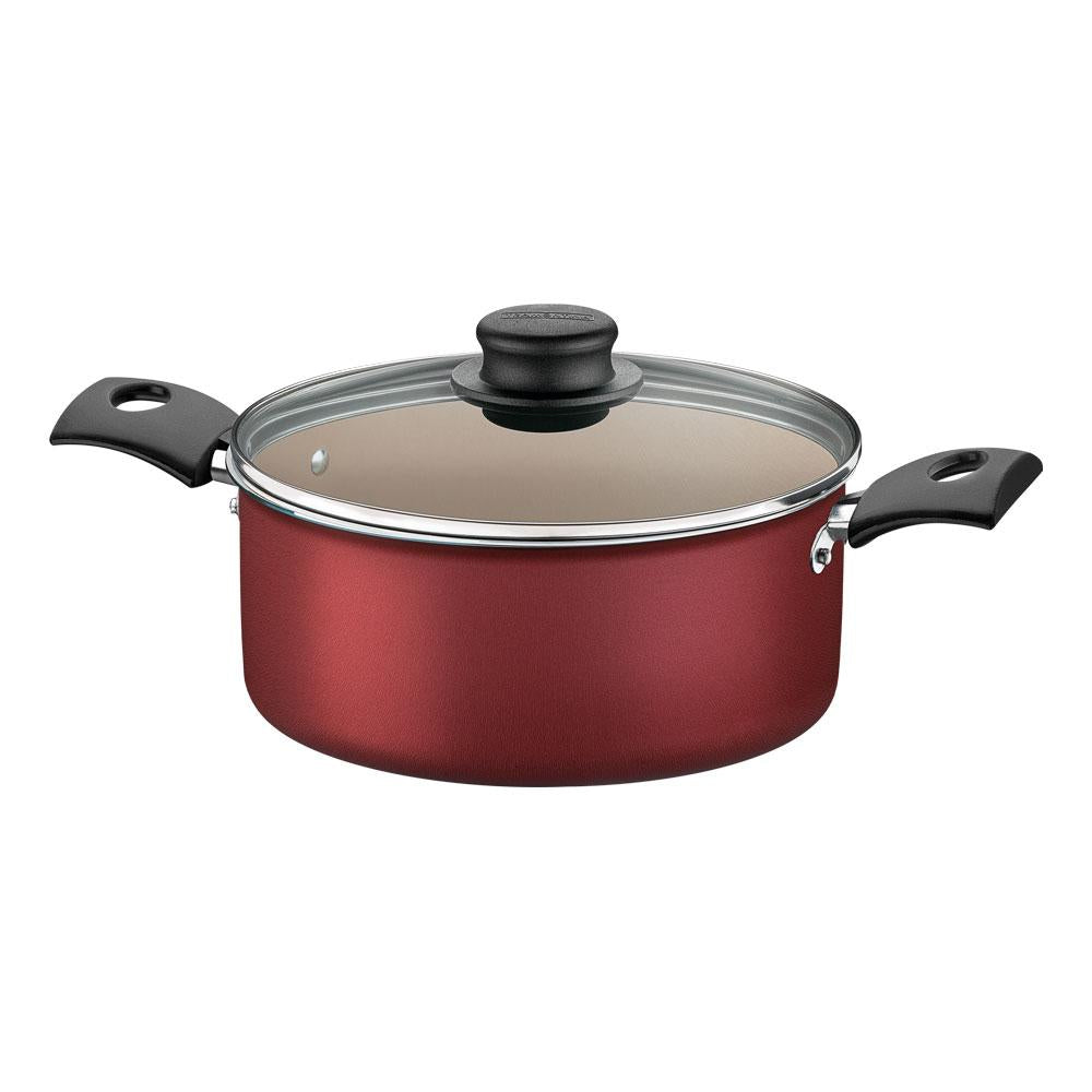 Jogo de Caçarolas Turim 2 Peças Alumínio Antiaderente 18cm e 20cm Vermelho PTV - Tramontina