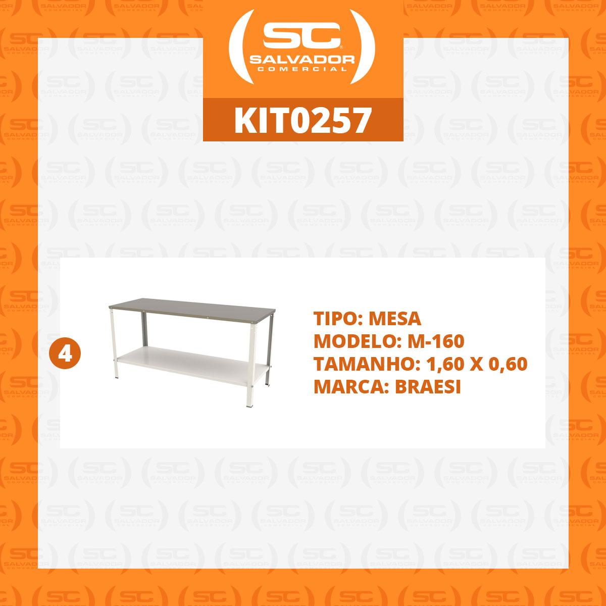 Kit - 4 Mesa Panificadora Desmontável 600x870x1600 M-160 - Braesi