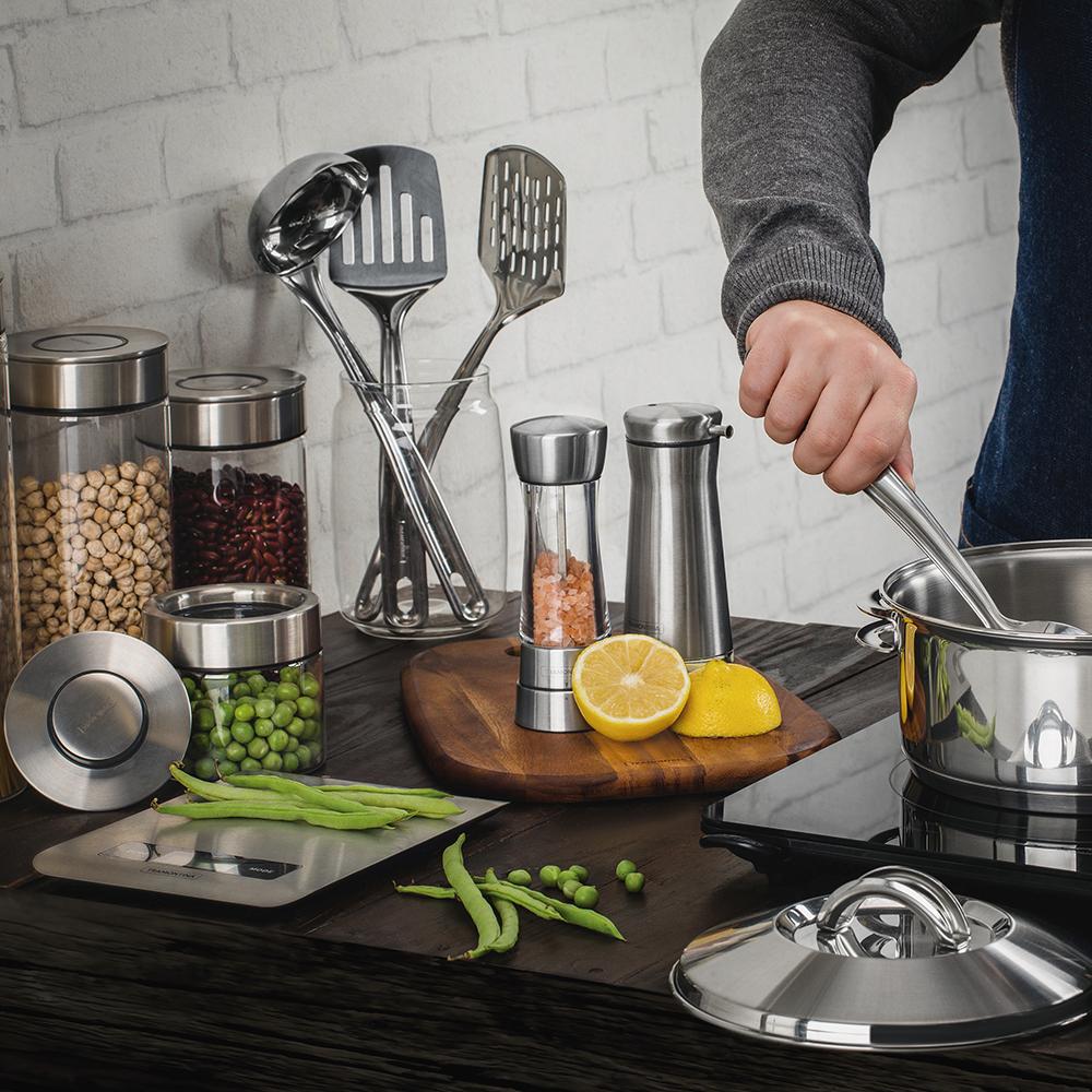 Balança Digital Aço Inox Cozinha Função Tara e Medição de Líquidos Adatto 5kg - Tramontina 61101020