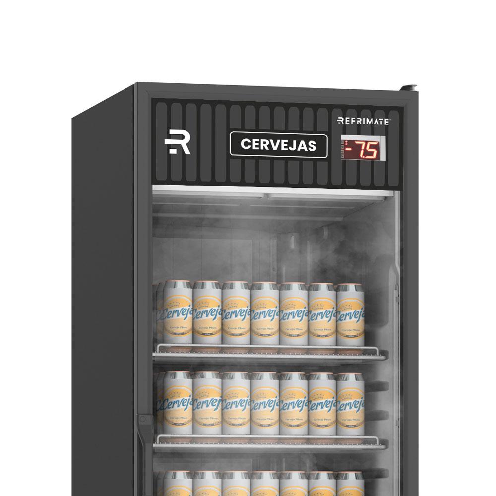 Cervejeira Visa Cooler Preta 570L Porta De Vidro -7,5°C a 2ºC VCCE570PVPB 220V - Refrimate