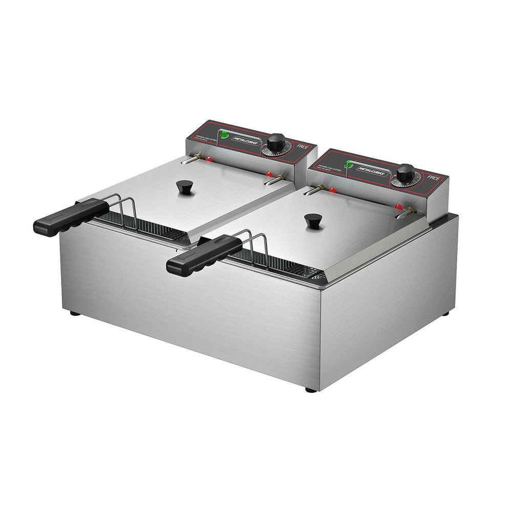 Fritadeira Profissional Elétrica Óleo 10L 2 Cestos Monofásico FRCE10 - Metalcubas