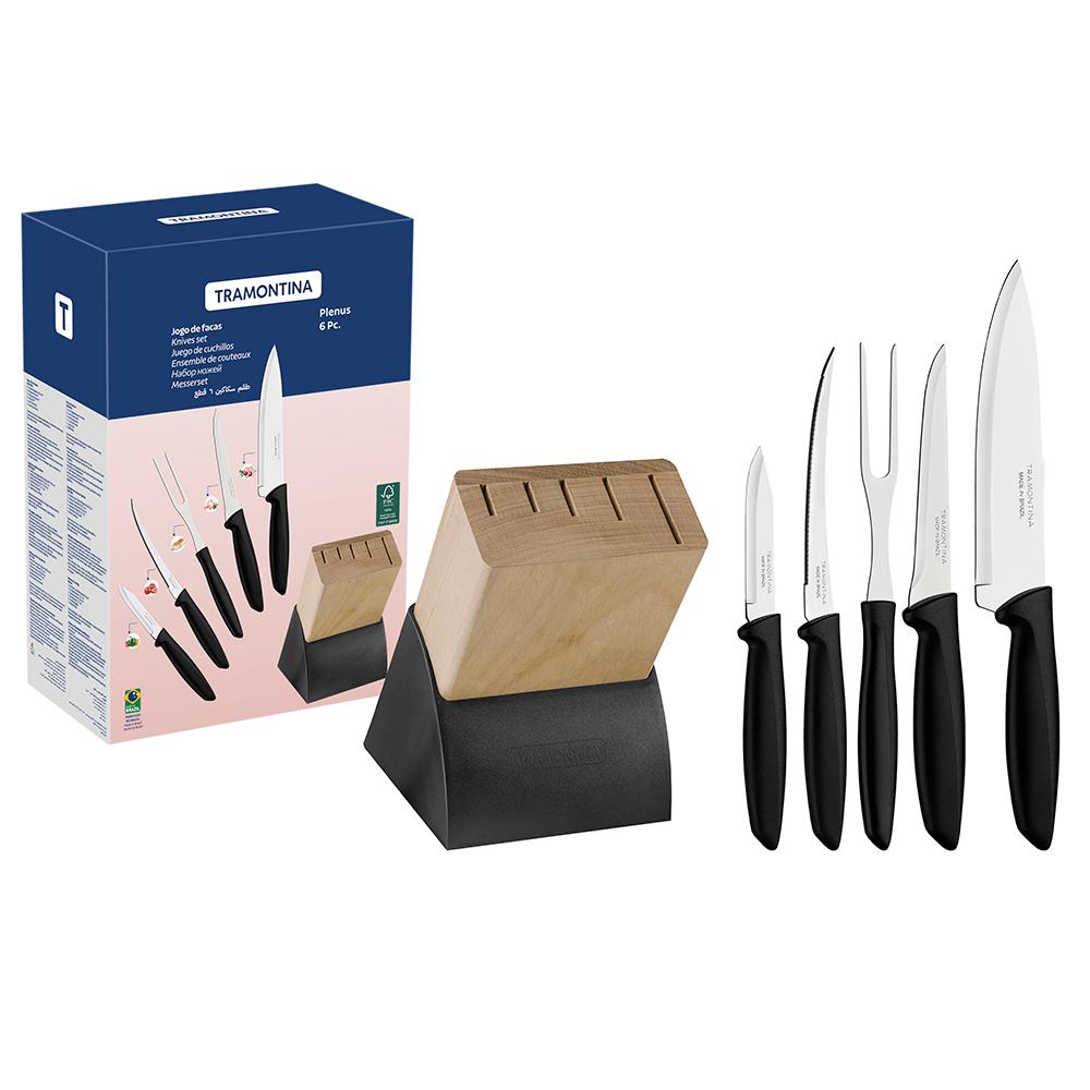 Kit Faqueiro Plenus 6 Peças + 1 Faqueiro 30 Peças Ipanema Preto - Tramontina