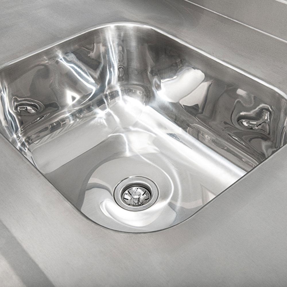 Bancada Mesa 150x70 Inox 430 Com 1 Cuba 50x40x25 Com Grade Inferior - Imeca 6812
