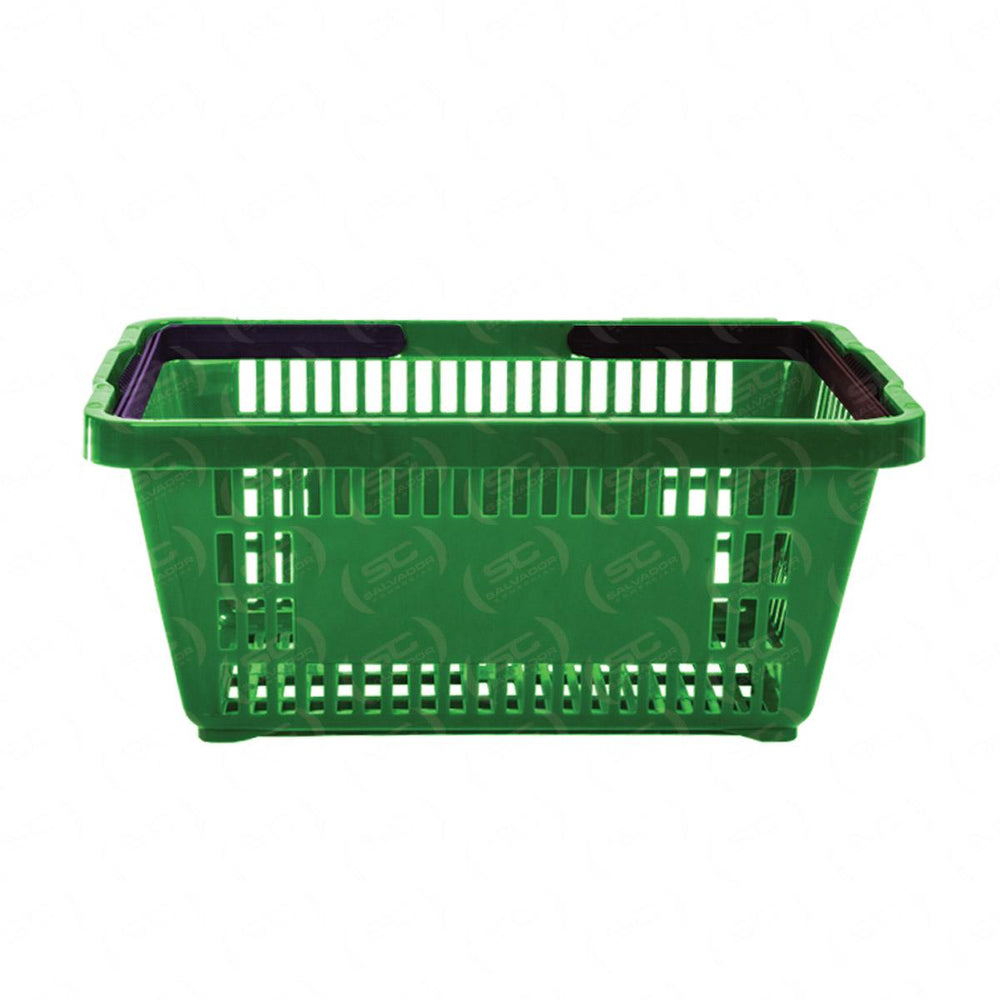 Kit Caixa De Supermercado Empacotador Check-Out 2,00m Recorte + 10 Cestos De Compras Verde