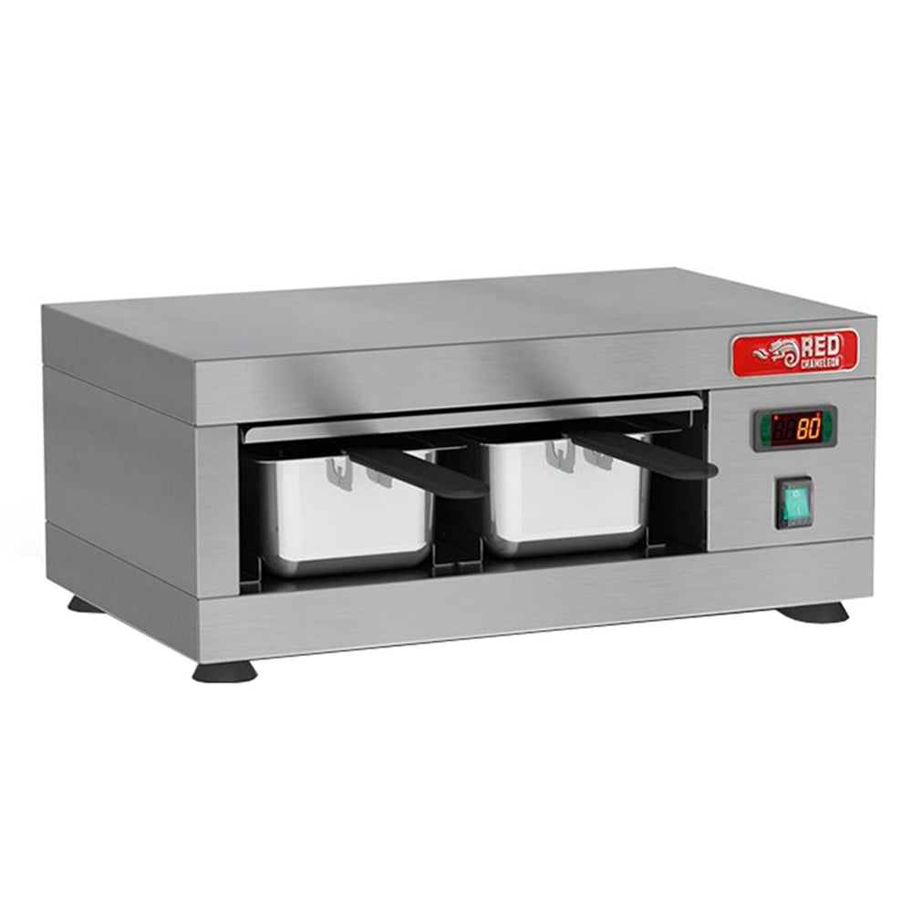 Conservador De Proteínas Profissional Digital 50 a 100ºC 400W 2 Cubas 1/3 COPROH2 220V - Red Chameleon