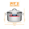 Kit Jogo de Panelas Solar 2 Pçs Inox Pit 2, 3 - Tramontina